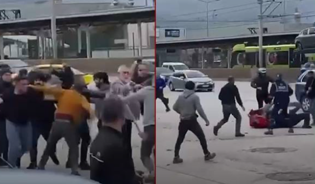 Savaşı andıran kavga kamerada!