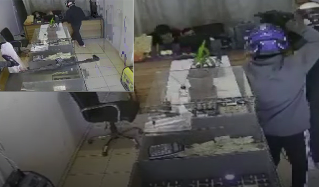 Silahlı 2 hırsız, 3 dakikada kuyumcuyu soydu: O anlar kamerada